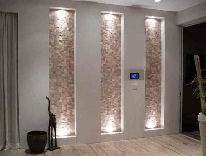 Wall niche ideas recessed living room design greeting rectangular display cards being long used family small